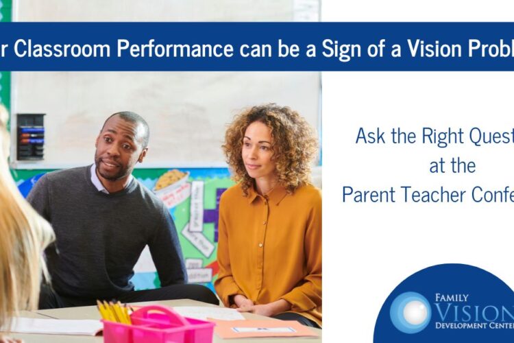 parent teacher conference clues to vision problem