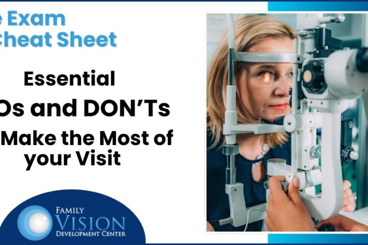 preparing for an eye exam